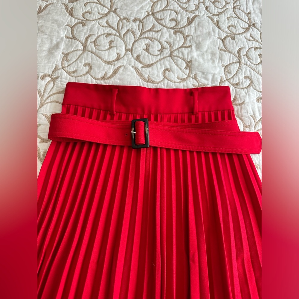 Ann Taylor Pleated Midi Skirt